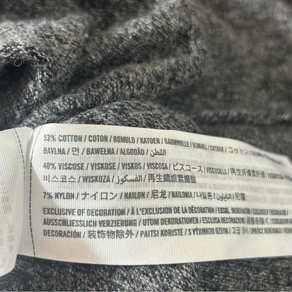 Hollister Crewneck Sweater Men's Black Gray Marbled Size Large Fall - Picture 3 of 7